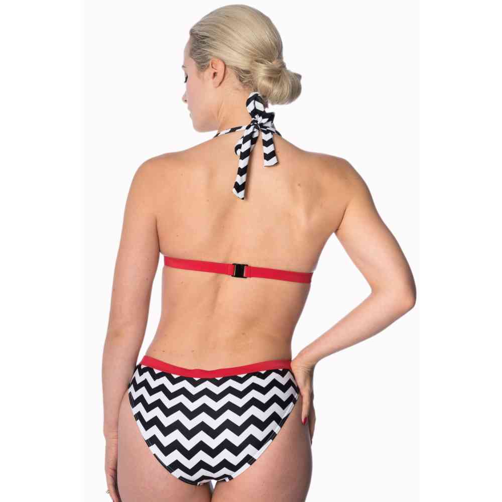 Banned - BLACK COFFEE Bikini-Oberteil - Schwarz/Weiß